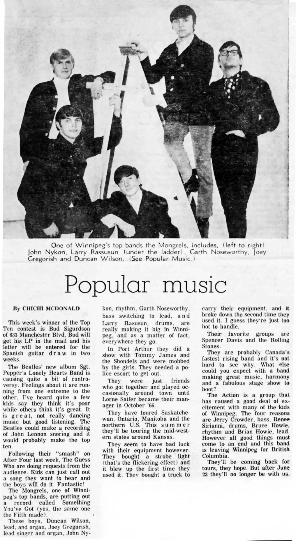Popular Music Column